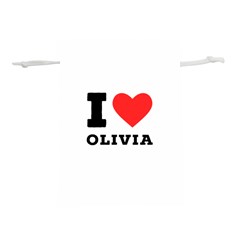 I Love Olivia Lightweight Drawstring Pouch (l) by ilovewhateva