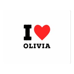 I Love Olivia One Side Premium Plush Fleece Blanket (large) by ilovewhateva