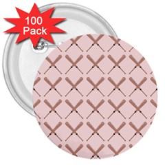 Pattern 185 3  Buttons (100 pack) 