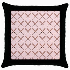 Pattern 185 Throw Pillow Case (Black)