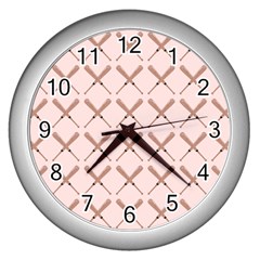 Pattern 185 Wall Clock (Silver)