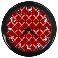 Pattern 186 Wall Clock (black) by GardenOfOphir