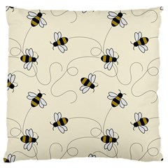 Insects Bees Digital Paper Large Premium Plush Fleece Cushion Case (two Sides) by Semog4
