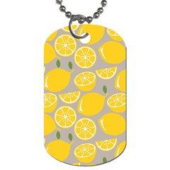 Lemon Background Lemon Wallpaper Dog Tag (two Sides) by Semog4