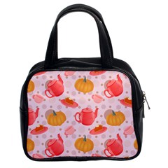 Pumpkin Tea Cup Pie Dessert Classic Handbag (two Sides) by Semog4