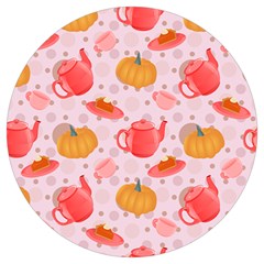 Pumpkin Tea Cup Pie Dessert Round Trivet by Semog4