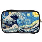 Starry Night Hokusai Vincent Van Gogh The Great Wave Off Kanagawa Toiletries Bag (Two Sides) Front