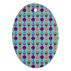 Pattern 210 Oval Ornament (two Sides) by GardenOfOphir