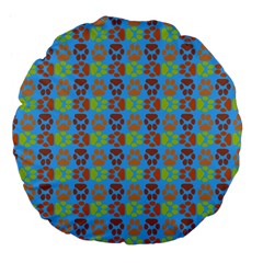 Pattern 213 Large 18  Premium Flano Round Cushions by GardenOfOphir