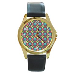 Pattern 217 Round Gold Metal Watch by GardenOfOphir