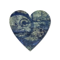 Elemental Beauty Abstract Print Heart Magnet by dflcprintsclothing