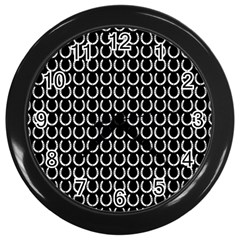 Pattern 222 Wall Clock (Black)