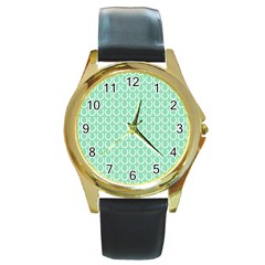 Pattern 235 Round Gold Metal Watch by GardenOfOphir