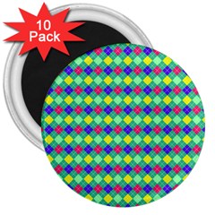 Pattern 250 3  Magnets (10 Pack)  by GardenOfOphir