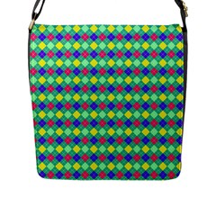 Pattern 250 Flap Closure Messenger Bag (l) by GardenOfOphir