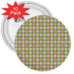 Pattern 253 3  Buttons (10 Pack)  by GardenOfOphir