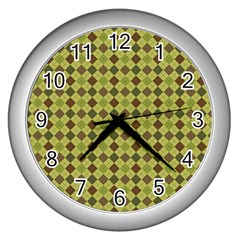 Pattern 255 Wall Clock (silver) by GardenOfOphir