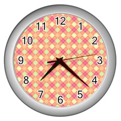 Pattern 256 Wall Clock (silver) by GardenOfOphir