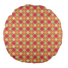 Pattern 256 Large 18  Premium Round Cushions by GardenOfOphir