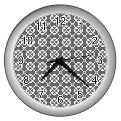 Pattern 289 Wall Clock (silver) by GardenOfOphir