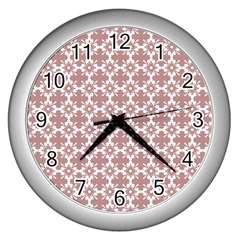 Pattern 302 Wall Clock (silver) by GardenOfOphir