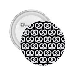 Black And White Pretzel Illustrations Pattern 2 25  Buttons by GardenOfOphir