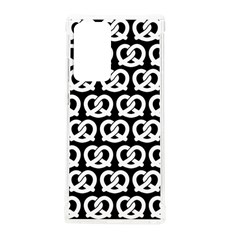 Black And White Pretzel Illustrations Pattern Samsung Galaxy Note 20 Ultra Tpu Uv Case by GardenOfOphir