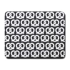 Gray Pretzel Illustrations Pattern Small Mousepad by GardenOfOphir