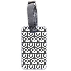 Gray Pretzel Illustrations Pattern Luggage Tag (two Sides) by GardenOfOphir