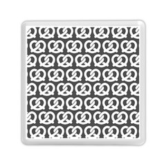 Gray Pretzel Illustrations Pattern Memory Card Reader (square) by GardenOfOphir