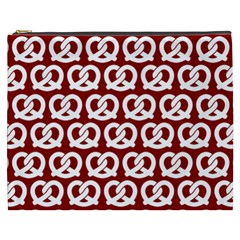 Red Pretzel Illustrations Pattern Cosmetic Bag (xxxl) by GardenOfOphir