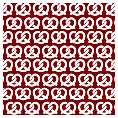 Red Pretzel Illustrations Pattern Lightweight Scarf  by GardenOfOphir