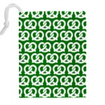 Green Pretzel Illustrations Pattern Drawstring Pouch (4XL) Back