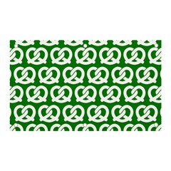 Green Pretzel Illustrations Pattern Banner and Sign 5  x 3 