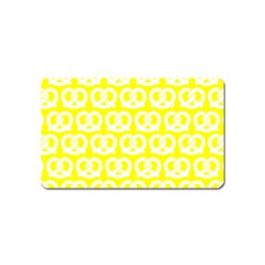 Yellow Pretzel Illustrations Pattern Magnet (name Card) by GardenOfOphir