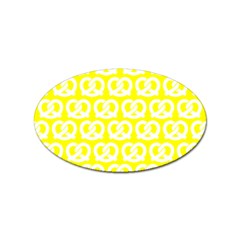 Yellow Pretzel Illustrations Pattern Sticker Oval (100 Pack) by GardenOfOphir