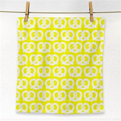 Yellow Pretzel Illustrations Pattern Face Towel by GardenOfOphir