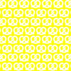 Yellow Pretzel Illustrations Pattern Play Mat (square) by GardenOfOphir