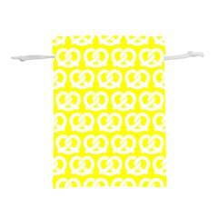 Yellow Pretzel Illustrations Pattern Lightweight Drawstring Pouch (s) by GardenOfOphir