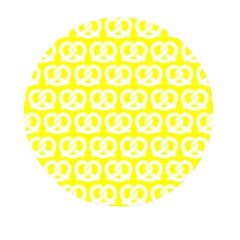 Yellow Pretzel Illustrations Pattern Mini Round Pill Box (pack Of 3) by GardenOfOphir