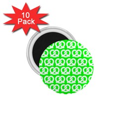 Neon Green Pretzel Illustrations Pattern 1 75  Magnets (10 Pack)  by GardenOfOphir