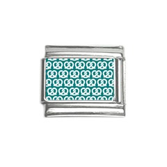 Teal Pretzel Illustrations Pattern Italian Charm (9mm)