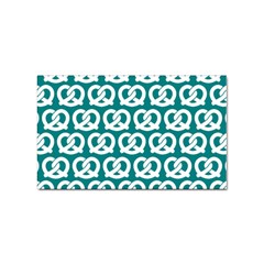 Teal Pretzel Illustrations Pattern Sticker (Rectangular)