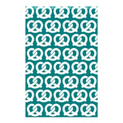 Teal Pretzel Illustrations Pattern Shower Curtain 48  X 72  (small)  by GardenOfOphir