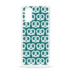 Teal Pretzel Illustrations Pattern Samsung Galaxy S20 6.2 Inch TPU UV Case