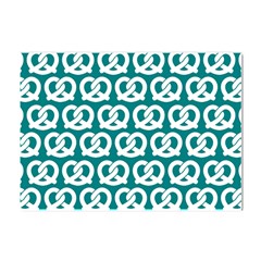 Teal Pretzel Illustrations Pattern Crystal Sticker (A4)