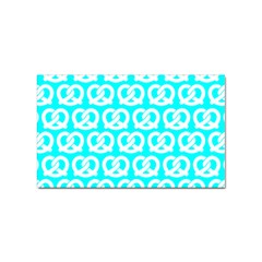 Aqua Pretzel Illustrations Pattern Sticker (rectangular) by GardenOfOphir