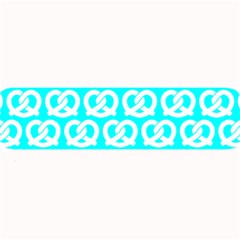 Aqua Pretzel Illustrations Pattern Large Bar Mat