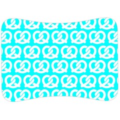 Aqua Pretzel Illustrations Pattern Velour Seat Head Rest Cushion by GardenOfOphir