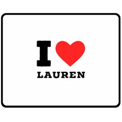 I Love Lauren One Side Fleece Blanket (medium) by ilovewhateva